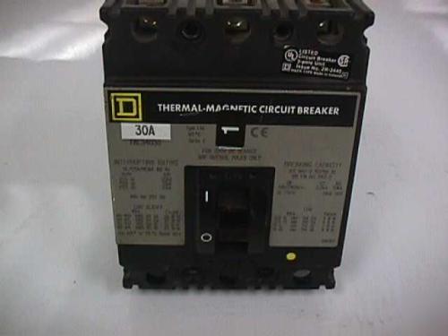 Square d 30 amp 3 pole thermal magnetic circuit breaker