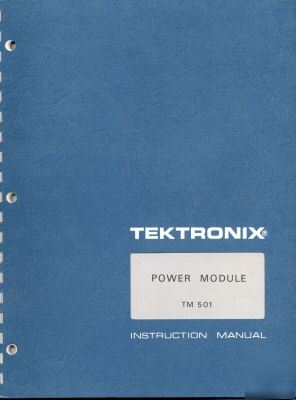 Tek tektronix TM501 instruction manual