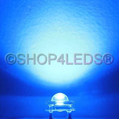 1000 pcs 5MM 11000MCD super flux blue led free resistor