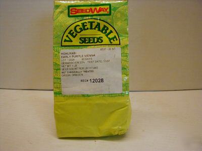 1 lb pkg of seedway early purple vienna kohlrabi seeds
