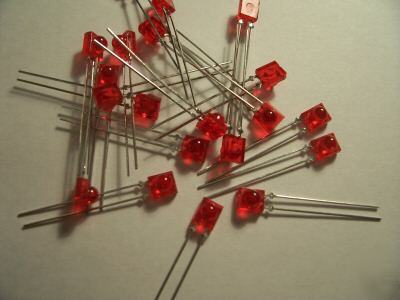 10PK mini square (rectangular) red leds value pack