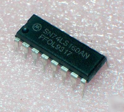 3EA motorola 74LS160 decade counter w/ async clr DIP16 