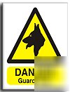Guard dogs sign-semi rigid-200X250MM(wa-074-re)