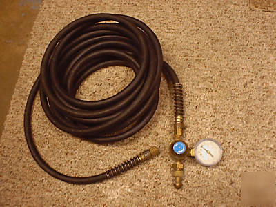 Propane regulator & gauge & 30' hose - vgc