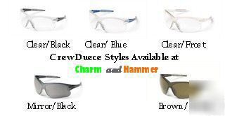 Safety glasses small womens kids crews duece blu DC220