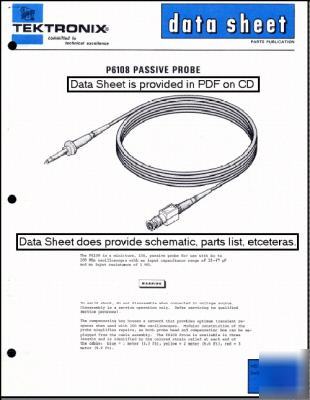 Tek P6108 probe data sheet 062-1853-00
