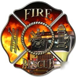 Firefighter decal reflective 12