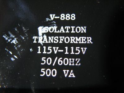 Hobart transformer 115V 500VA 50/60HZ V888 #55
