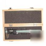 6 digital caliper with wood carrying case