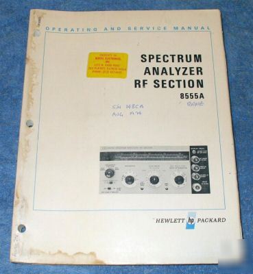 Hp - agilent 8555A original service - operating manual