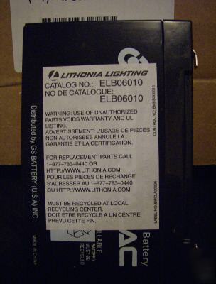 Lithonia elb 0610 replacement battery