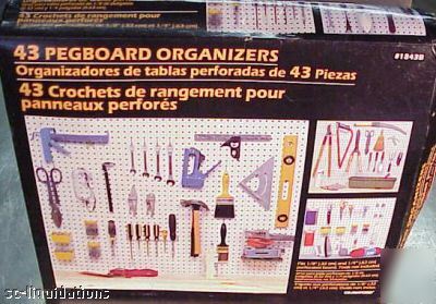 New crawford #1843B, 43 pegboard organizers, in box