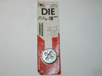 Vermont american die 5/16
