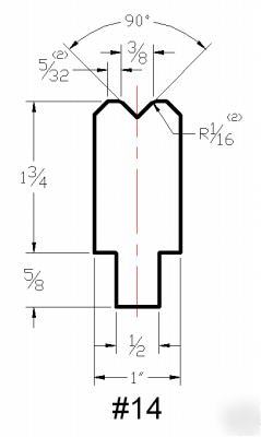 Press brake die tooling die #14 x 50