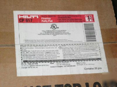 7 boxes hilti cp 617 firestop putty pads 