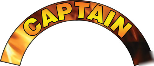 Firefighter flames helmet crescent-captain