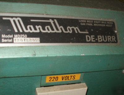 Marathon metal brush type metal deburing machine