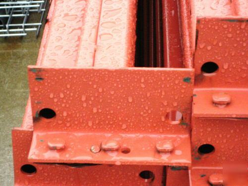Used beams interlake compatible teardrop pallet racking