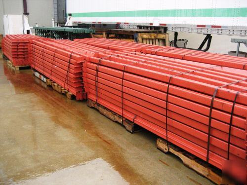 Used beams interlake compatible teardrop pallet racking