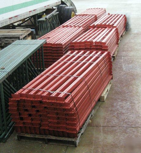 Used beams interlake compatible teardrop pallet racking