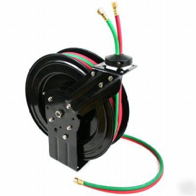 50 ft deluxe twin oxy acetylene welding reel with hose