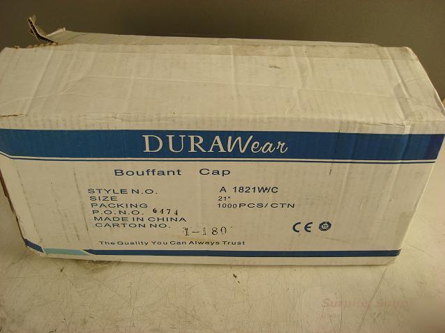 Durawear a 1821W/c bouffant caps