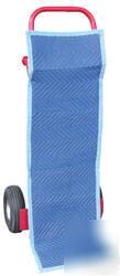 Moving pad for hand truck with velcro straps