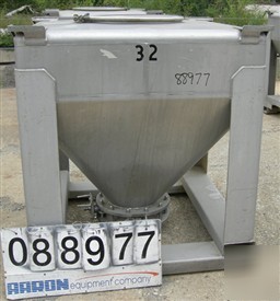 Used: tote systems tote bin, 35 cubic feet, 304 stainle