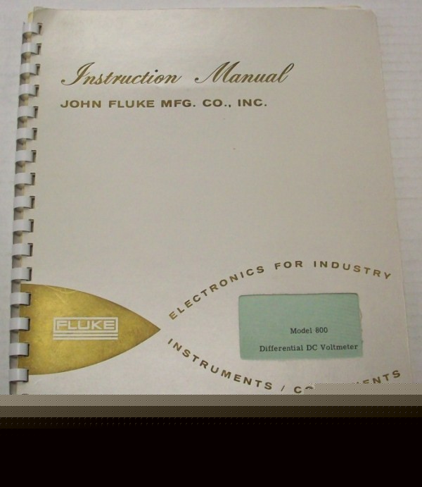 Fluke 800 differential dc voltmeter op/svc manual