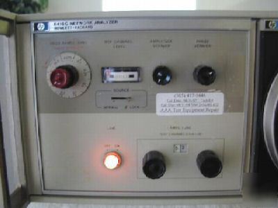 Hp - agilent 8410C analyzer w/ 8412B/8414B/8411A 