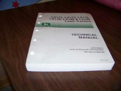 John deere LX172 - LX188 lawn tractors technical manual