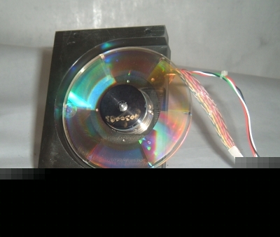 Motorized lincoln laser holographic disk 