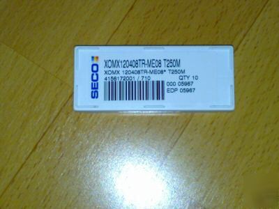 New 10 seco inserts xomx 120408TR-ME08 T250M