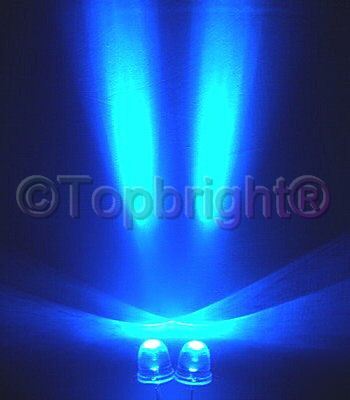 200 pcs mega bright blue led 10MM 40,000 mcd f/r