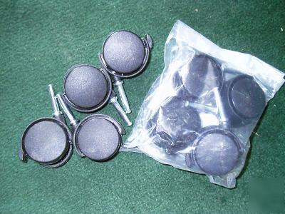 Casters - black - set of 4