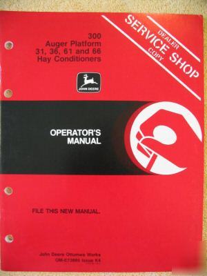 John deere 300 31 36 61 66 for 3430 3830 ops manual