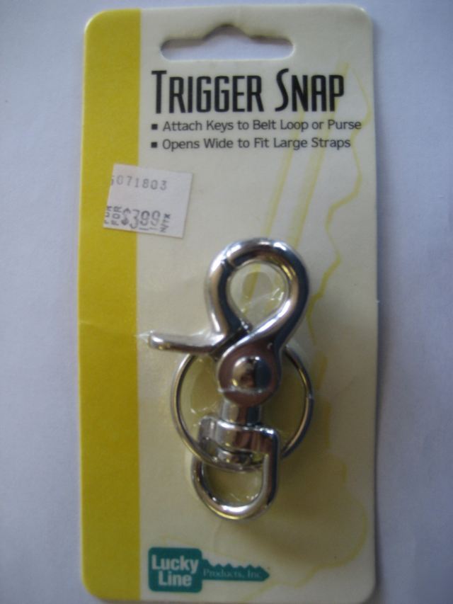 Nickel plated key trigger snap-lcy 44001