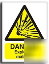 Explosive material sign-semi rigid-200X250MM(wa-105-re)