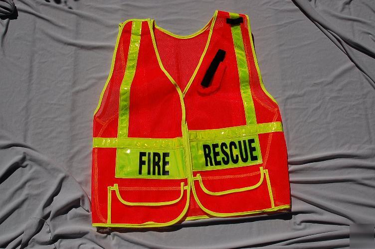 Fire/rescue mesh safety vest