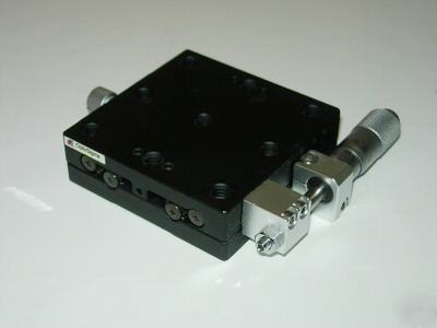 Optosigma x stage 65 x 65 mm with one 12.5MM micrometer