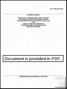 Tek tektronix 7S11 sampling unit technical manual