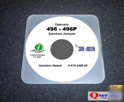 Tektronix tek 496 / 496P operators manual cd