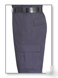  bdu 65/35 poly/cot rip-stop blue sm police fire rescue