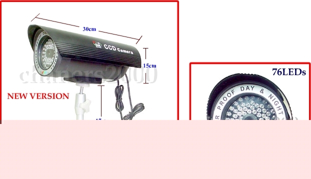 ** waterproof sony 76LED color ccd infrared cctv camera