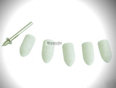 New 6 piece felt polishing tips with mandrills 427645