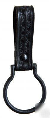 Hwc police duty leather bw c/ d flashlight ring