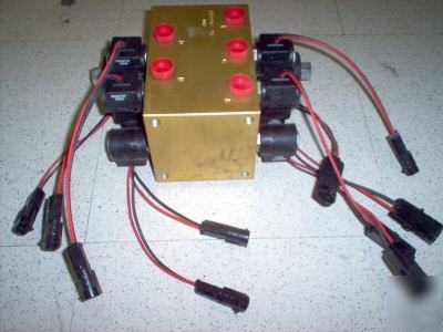 Hydraulic valve bank w/ solenoids