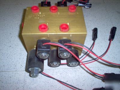 Hydraulic valve bank w/ solenoids