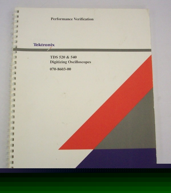 Tek tds 520 digital scopes performance verif manual