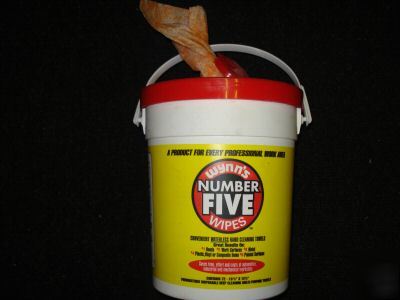 Wynns number 5 waterless hand cleaning wipes tub of 72